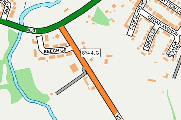 SY4 4JG map - OS OpenMap – Local (Ordnance Survey)