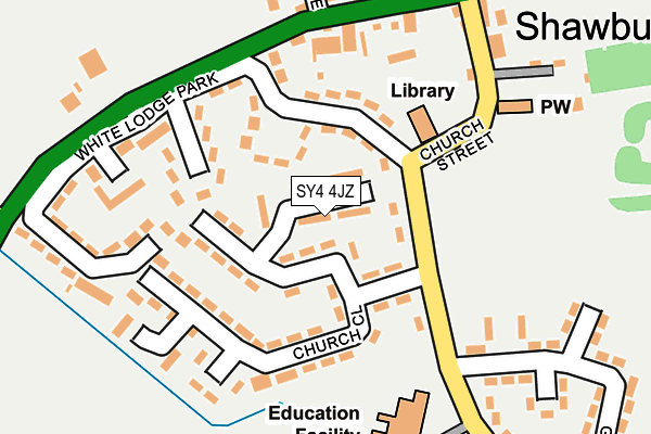 SY4 4JZ map - OS OpenMap – Local (Ordnance Survey)