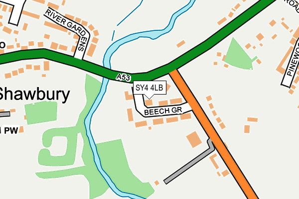 SY4 4LB map - OS OpenMap – Local (Ordnance Survey)