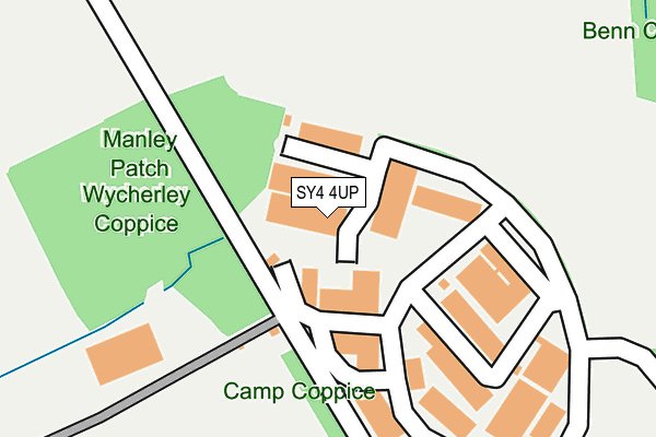 SY4 4UP map - OS OpenMap – Local (Ordnance Survey)