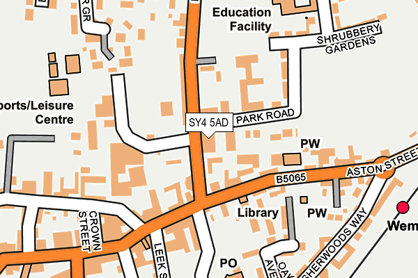 SY4 5AD map - OS OpenMap – Local (Ordnance Survey)