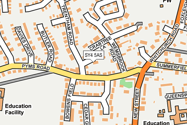 SY4 5AS map - OS OpenMap – Local (Ordnance Survey)