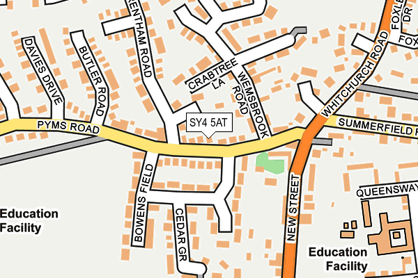 SY4 5AT map - OS OpenMap – Local (Ordnance Survey)
