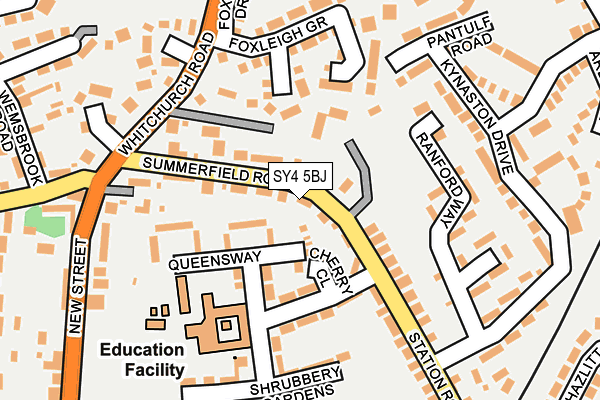 SY4 5BJ map - OS OpenMap – Local (Ordnance Survey)