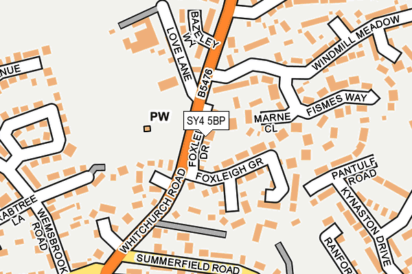 SY4 5BP map - OS OpenMap – Local (Ordnance Survey)