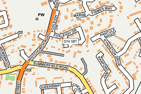 SY4 5BT map - OS OpenMap – Local (Ordnance Survey)