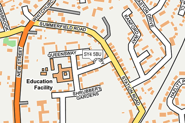 SY4 5BU map - OS OpenMap – Local (Ordnance Survey)