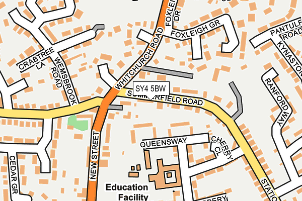 SY4 5BW map - OS OpenMap – Local (Ordnance Survey)