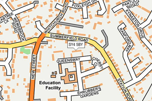 SY4 5BY map - OS OpenMap – Local (Ordnance Survey)