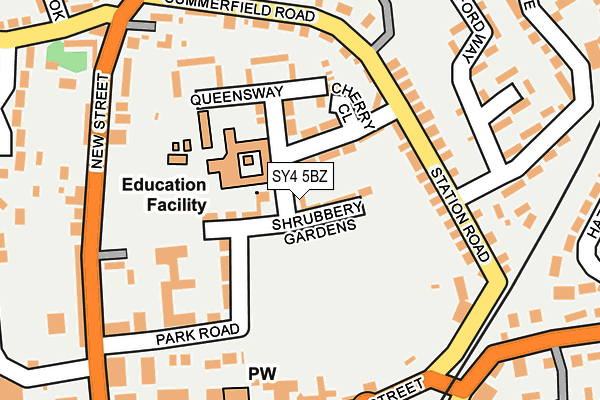 SY4 5BZ map - OS OpenMap – Local (Ordnance Survey)