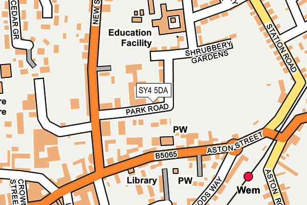 SY4 5DA map - OS OpenMap – Local (Ordnance Survey)