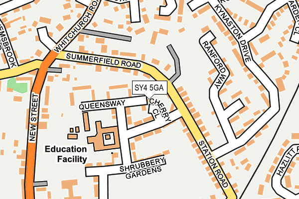 SY4 5GA map - OS OpenMap – Local (Ordnance Survey)