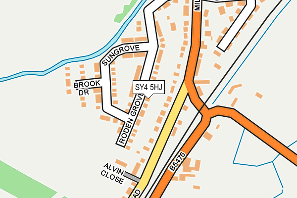 SY4 5HJ map - OS OpenMap – Local (Ordnance Survey)