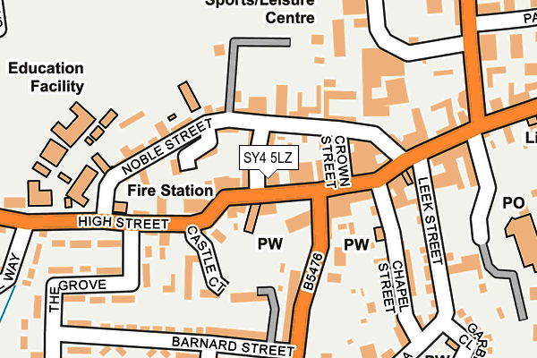 SY4 5LZ map - OS OpenMap – Local (Ordnance Survey)