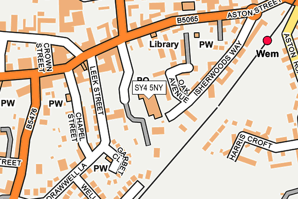 SY4 5NY map - OS OpenMap – Local (Ordnance Survey)