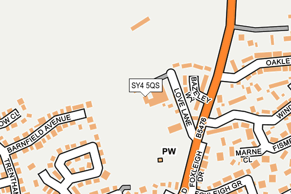 SY4 5QS map - OS OpenMap – Local (Ordnance Survey)