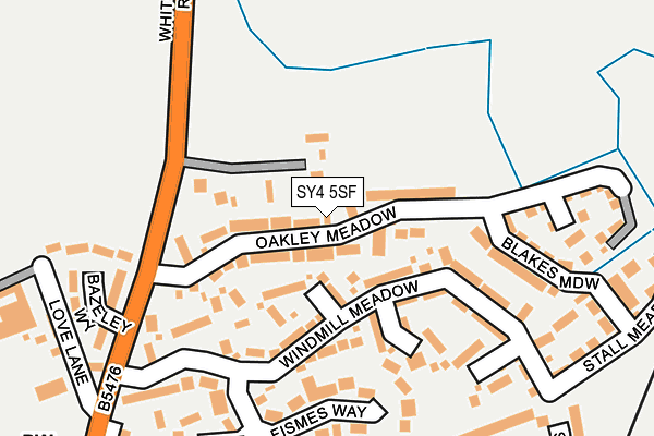 SY4 5SF map - OS OpenMap – Local (Ordnance Survey)