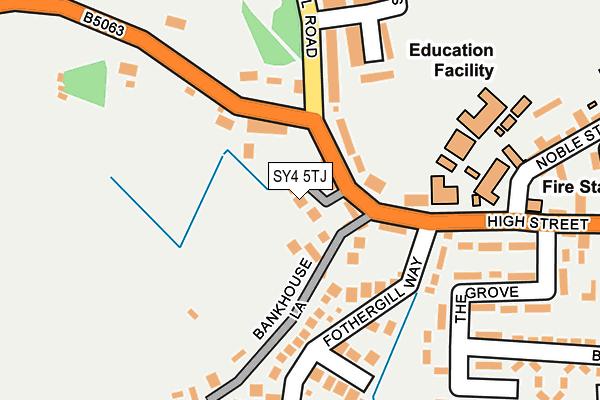 SY4 5TJ map - OS OpenMap – Local (Ordnance Survey)