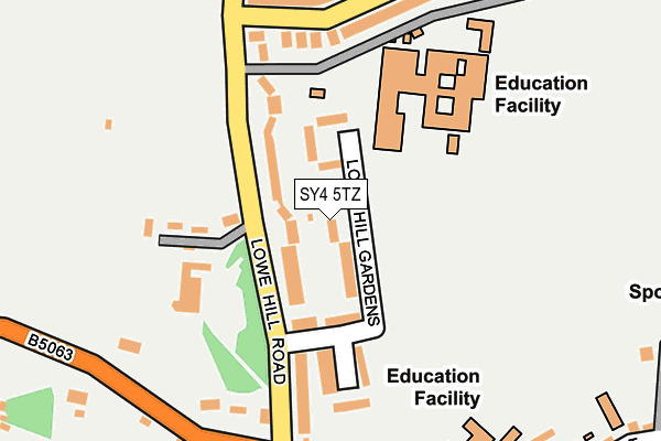 SY4 5TZ map - OS OpenMap – Local (Ordnance Survey)