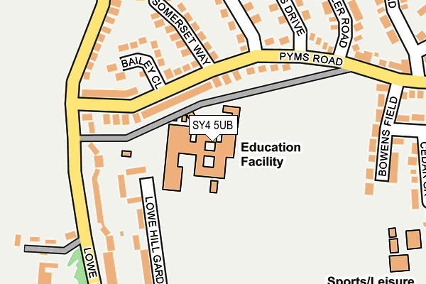 SY4 5UB map - OS OpenMap – Local (Ordnance Survey)