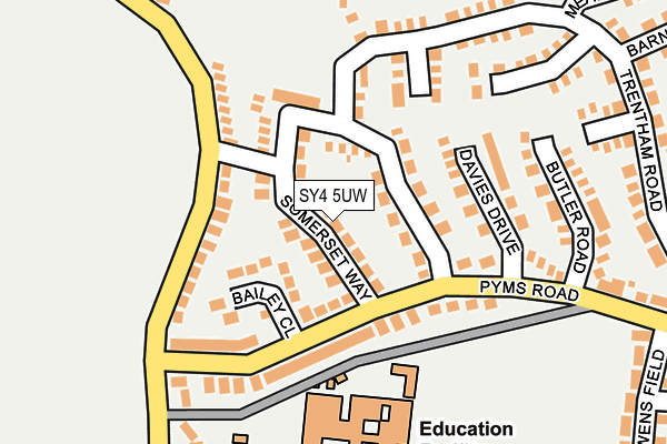 SY4 5UW map - OS OpenMap – Local (Ordnance Survey)