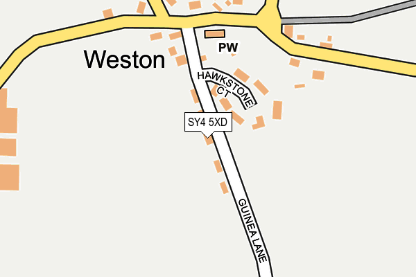 SY4 5XD map - OS OpenMap – Local (Ordnance Survey)