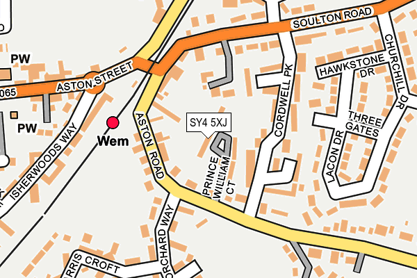 SY4 5XJ map - OS OpenMap – Local (Ordnance Survey)