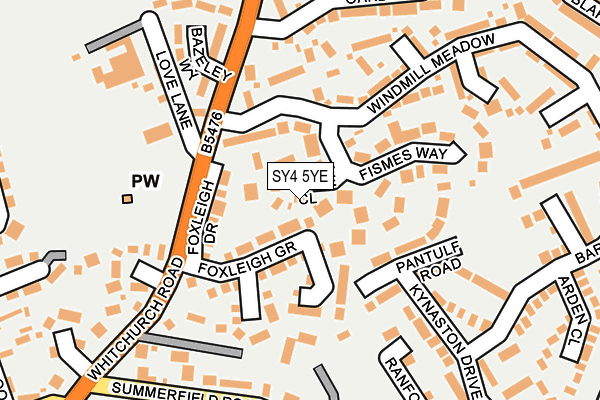 SY4 5YE map - OS OpenMap – Local (Ordnance Survey)