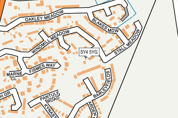 SY4 5YG map - OS OpenMap – Local (Ordnance Survey)