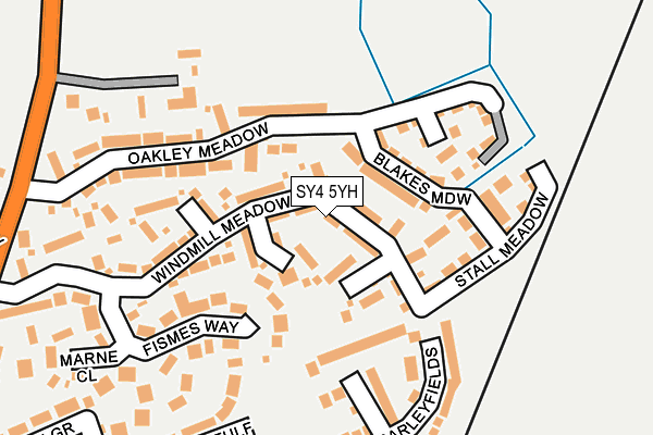 SY4 5YH map - OS OpenMap – Local (Ordnance Survey)