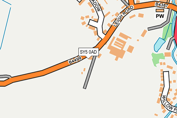 SY5 0AD map - OS OpenMap – Local (Ordnance Survey)