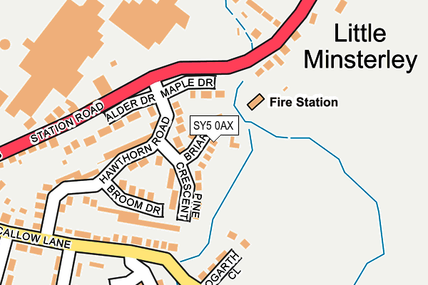 SY5 0AX map - OS OpenMap – Local (Ordnance Survey)