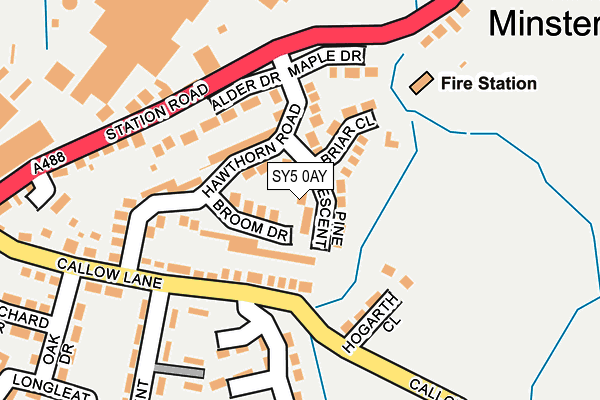 SY5 0AY map - OS OpenMap – Local (Ordnance Survey)