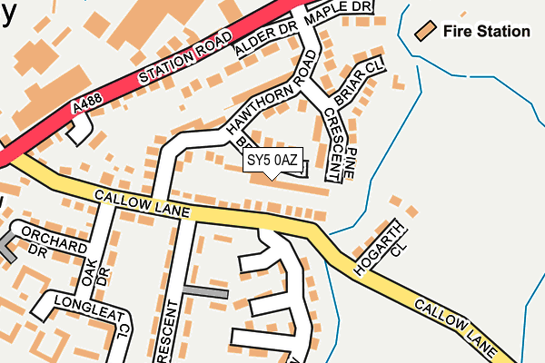 SY5 0AZ map - OS OpenMap – Local (Ordnance Survey)