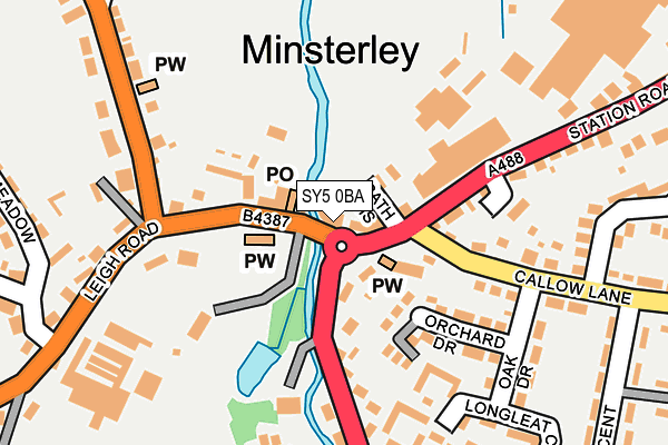 SY5 0BA map - OS OpenMap – Local (Ordnance Survey)