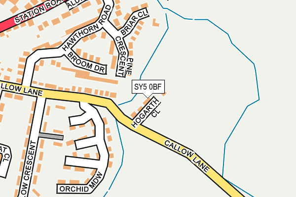 SY5 0BF map - OS OpenMap – Local (Ordnance Survey)