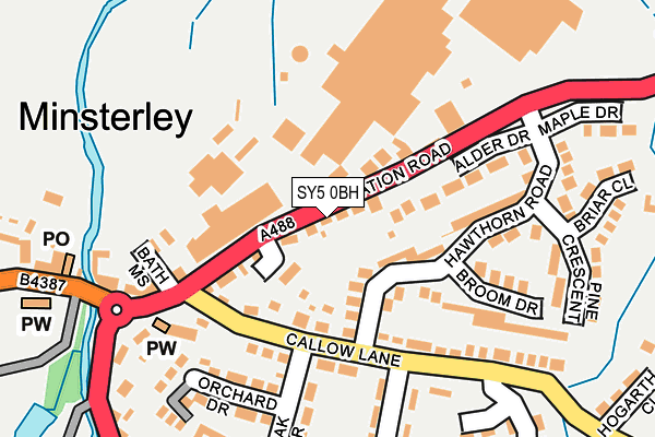 SY5 0BH map - OS OpenMap – Local (Ordnance Survey)