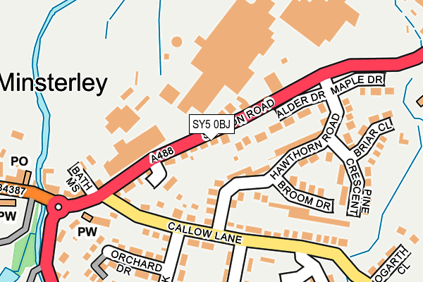 SY5 0BJ map - OS OpenMap – Local (Ordnance Survey)