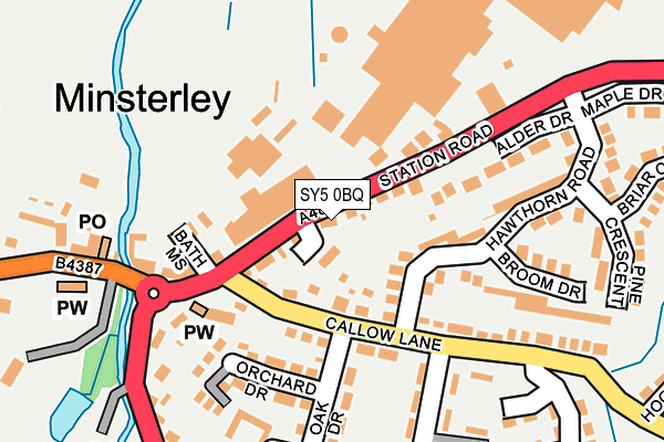 SY5 0BQ map - OS OpenMap – Local (Ordnance Survey)