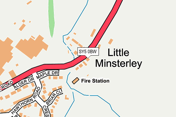 SY5 0BW map - OS OpenMap – Local (Ordnance Survey)