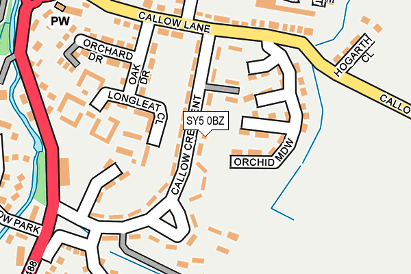 SY5 0BZ map - OS OpenMap – Local (Ordnance Survey)