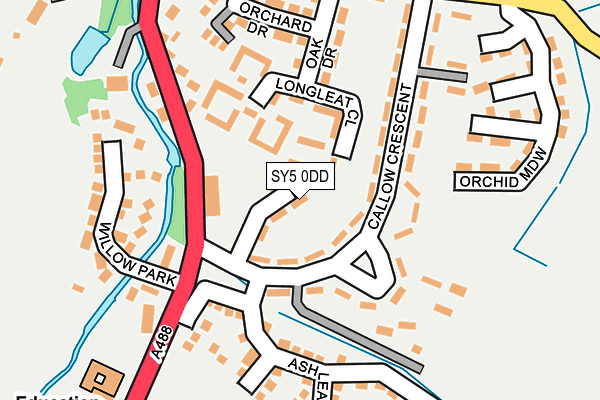 SY5 0DD map - OS OpenMap – Local (Ordnance Survey)