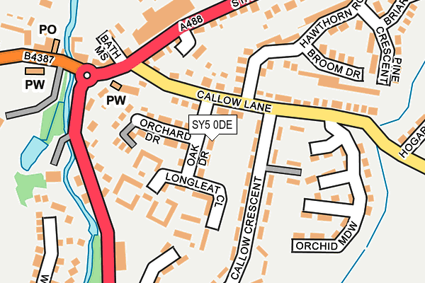 SY5 0DE map - OS OpenMap – Local (Ordnance Survey)