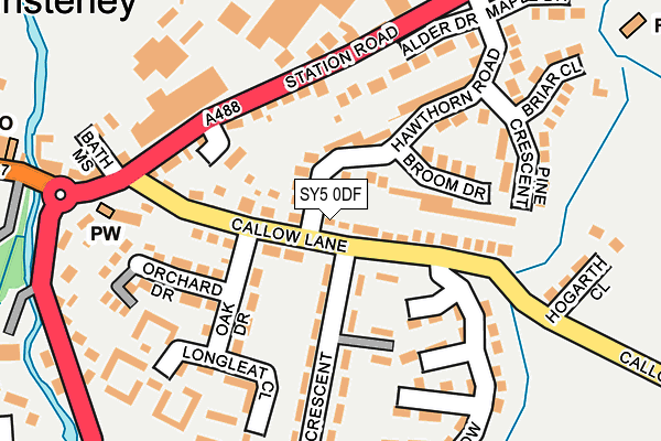 SY5 0DF map - OS OpenMap – Local (Ordnance Survey)