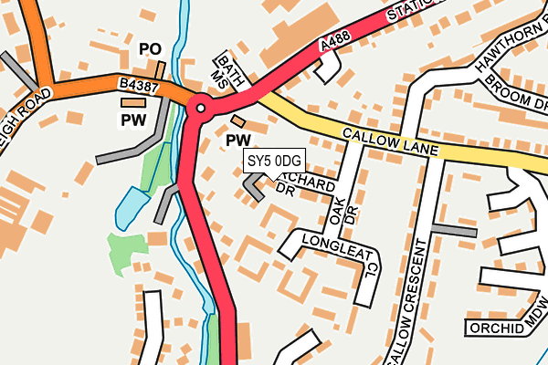 SY5 0DG map - OS OpenMap – Local (Ordnance Survey)