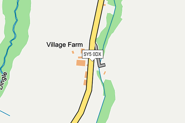 SY5 0DX map - OS OpenMap – Local (Ordnance Survey)