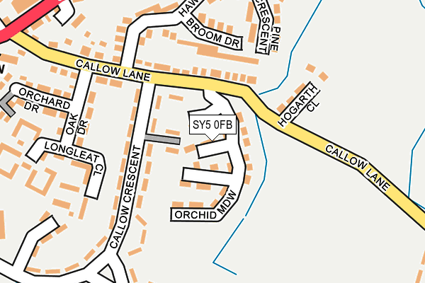 SY5 0FB map - OS OpenMap – Local (Ordnance Survey)