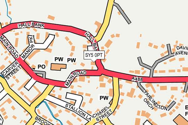 SY5 0PT map - OS OpenMap – Local (Ordnance Survey)