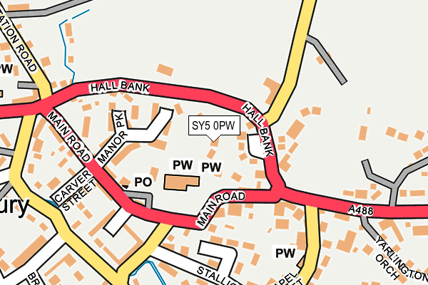 SY5 0PW map - OS OpenMap – Local (Ordnance Survey)