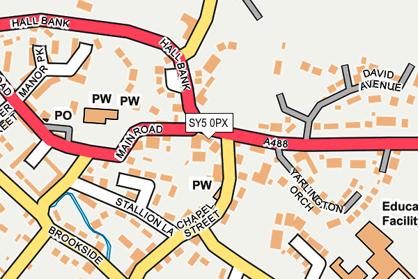 SY5 0PX map - OS OpenMap – Local (Ordnance Survey)